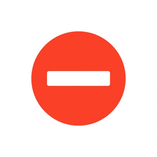 ΣΗΜΑ ΑΥΤΟΚΟΛΛΗΤΟ ΠΑΥΛΑ ΚΟΚΚΙΝΟ 7x7cm