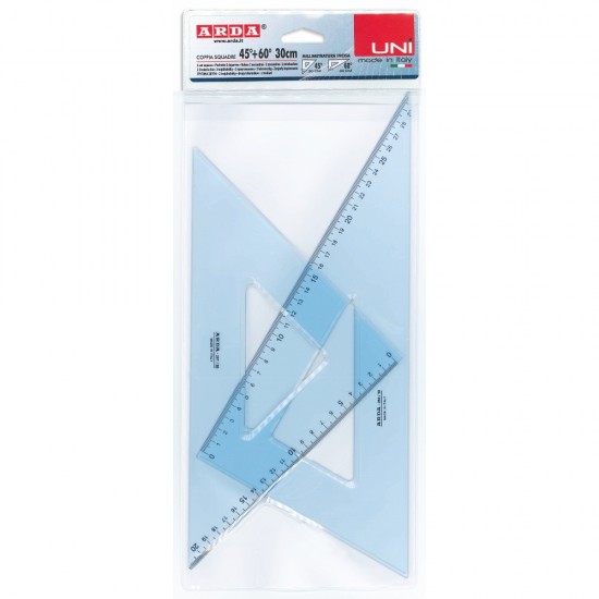 ΤΡΙΓΩΝΑ ΖΕΥΓΗ (45o+60o) ARDA UNI 30cm