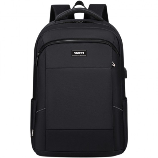ΤΣΑΝΤΑ BACKPACK STREET PRIME  BLACK  47x30x15cm (θηκη για laptop)