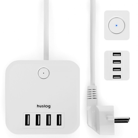 ΠΟΛΥΜΠΡΙΖΟ ΚΥΒΟΣ EMX-190224 (3 θέσεις + 4 θήρες usb) WHITE