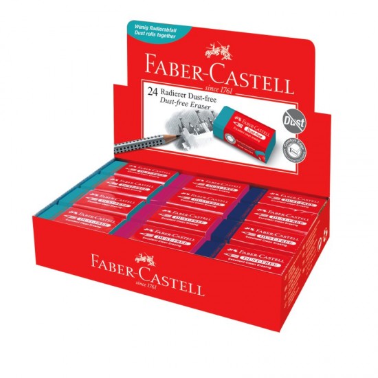 ΓΟΜΕΣ FABER CASTELL DUST FREE ΧΡΩΜΑΤ. ΚΟΥΤΙ 24τεμ.