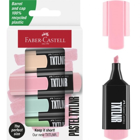 ΜΑΡΚΑΔΟΡΟΙ FABER CASTELL ΥΠΟΓΡΑΜΜΙΣΗΣ ΜΙΝΙ PASTEL ΣΕΤ 4χρωμ.