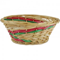 ΚΑΛΑΘΑΚΙΑ ΨΑΘΙΝΑ ΣΤΡΟΓΓΥΛΑ ΧΡΩΜΑΤΙΣΤΑ 19cm