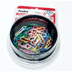 ΣΥΝΔΕΤΗΡΕΣ ΧΡΩΜΑΤΙΣΤΟΙ FOSKA 28mm μπλίστερ 100τεμ. με βάση συρμάτινη