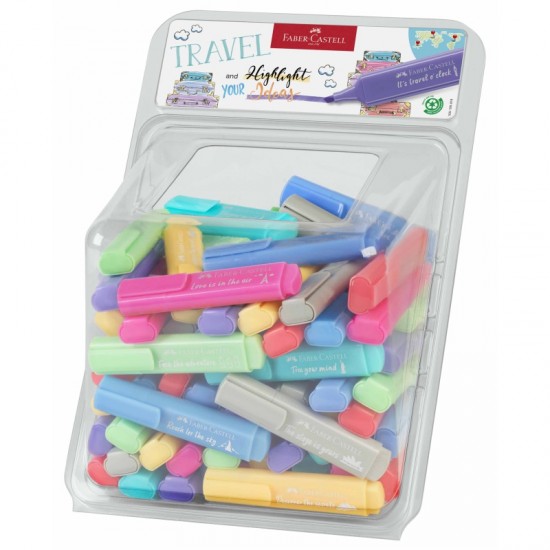ΜΑΡΚΑΔΟΡΟΙ FABER CASTELL ΥΠΟΓΡΑΜΜΙΣΗΣ PASTEL (stand 100τεμ.)