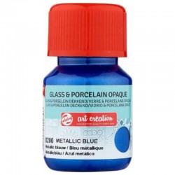 TALENS ART CREATION ΧΡΩΜΑΤΑ OPQ GLASS/PORCELAIN  30ml METAL BLUE