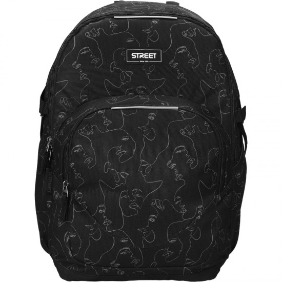 ΤΣΑΝΤΑ ΣΧΟΛΙΚΗ STREET SPACIOUS FACES 33x18x46cm (με εργονομική πλάτη air system)