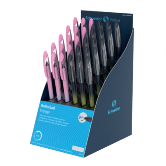 ΒΙΤΡΙΝΑ ΣΤΥΛΟ SCHNEIDER CARTRIDGE ROLLER BALL VOYAGE (stand 30τεμ)