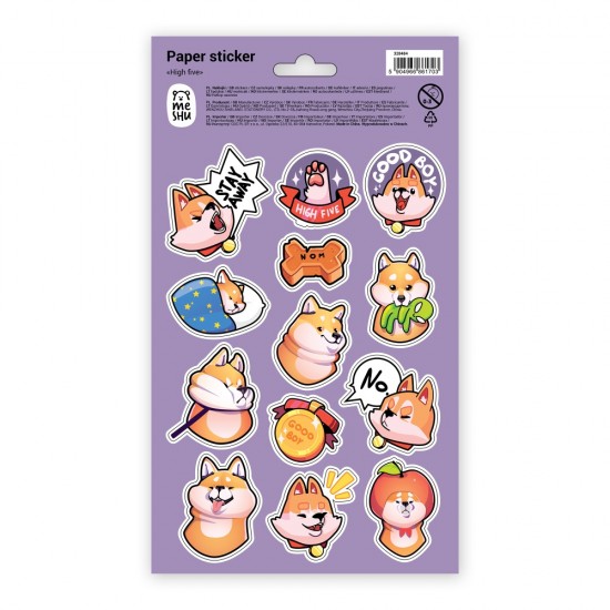 ΑΥΤΟΚΟΛΛΗΤΑ MESHU HIGH FIVE (πακέτο 10 καρτέλες12χ21)