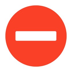 ΣΗΜΑ ΑΥΤΟΚΟΛΛΗΤΟ ΠΑΥΛΑ ΚΟΚΚΙΝΟ 15x15cm