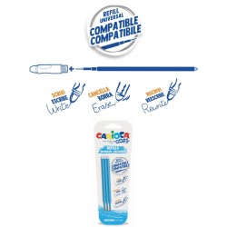 ΑΝΤΑΛ/ΚΑ ΣΤΥΛΟΥ CARIOCA ERASABLE OOPS ΜΑΥΡΟ (μπλίστερ 3τεμ.)