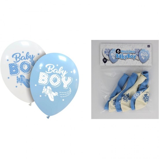 ΜΠΑΛΟΝΙΑ BABY BOY 6τεμ. 30cm