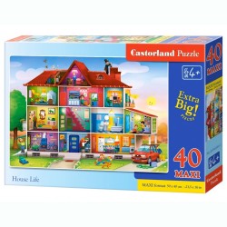 PUZZLE  CASTORLAND 40τεμ. MAXI House Life (590x400mm)