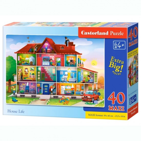 PUZZLE  CASTORLAND 40τεμ. MAXI House Life (590x400mm)