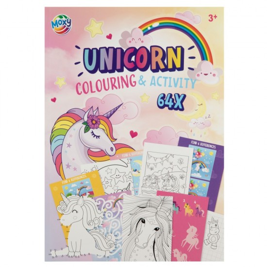 ΒΙΒΛΙΑ ΖΩΓΡΑΦΙΚΗΣ MOXY UNICORN COLOURING & ACTIVITY 64σελ.