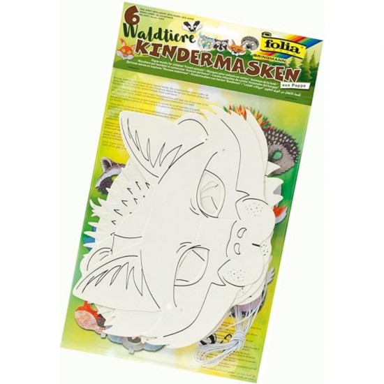 ΜΑΣΚΕΣ FOLIA ΧΑΡΤΙΝΕΣ FOREST ANIMALS ΑΣΟΡΤΙ ΣΕΤ 6τεμ.