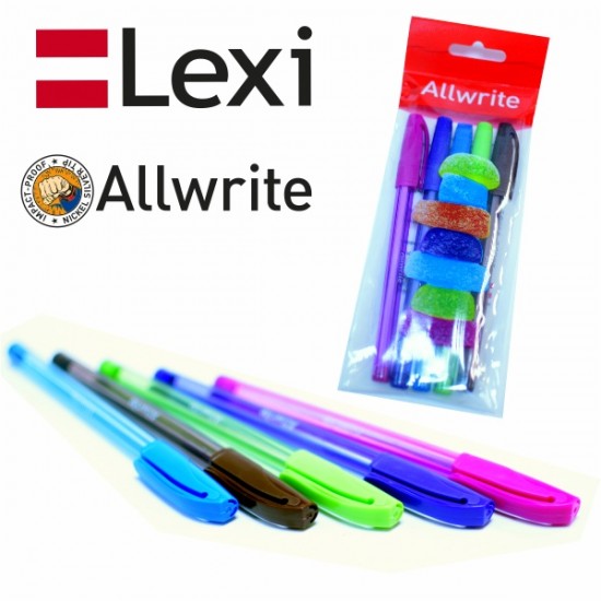 ΣΤΥΛΟ LEXI ALLWRITE ΧΡΩΜΑΤΙΣΤΑ CRISTAL 1.0mm ΣΕΤ 5τεμ.