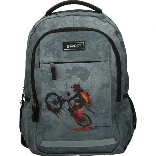 ΤΣΑΝΤΑ ΣΧΟΛΙΚΗ STREET ALFA MANUAL 30x19x43cm (με εργονομική πλάτη air system)