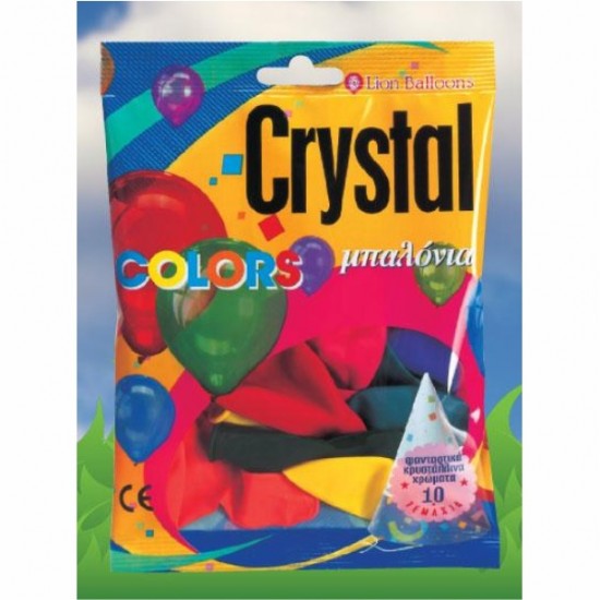 ΜΠΑΛΟΝΙΑ FANTASY CRISTAL ΜΕΓΑΛΑ Φ32cm ΣΕΤ 10τεμ.