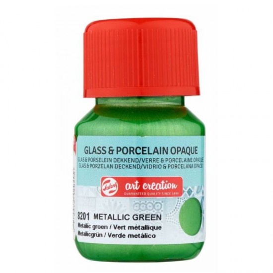 TALENS ART CREATION ΧΡΩΜΑΤΑ OPQ GLASS/PORCELAIN  30ml METAL GREEN