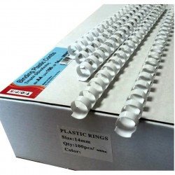 ΣΠΙΡΑΛ ΒΙΒΛΙΟΔΕΣΙΑΣ ΠΛΑΣΤΙΚΑ Νο 8 ΛΕΥΚΑ  (κουτί 100τεμ.)