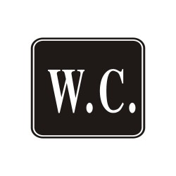 ΣΗΜΑ ΑΥΤΟΚΟΛΛΗΤΟ W.C.ΜΑΥΡΟ 9,5x9.5cm