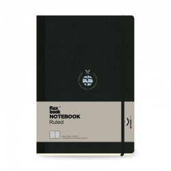 ΣΗΜΕΙΩΜΑΤΑΡΙΟ Η.Β ΛΙΝΟΔΕΤΟ FLEX GLOBAL ΡΙΓΕ 17Χ24  Μαύρο