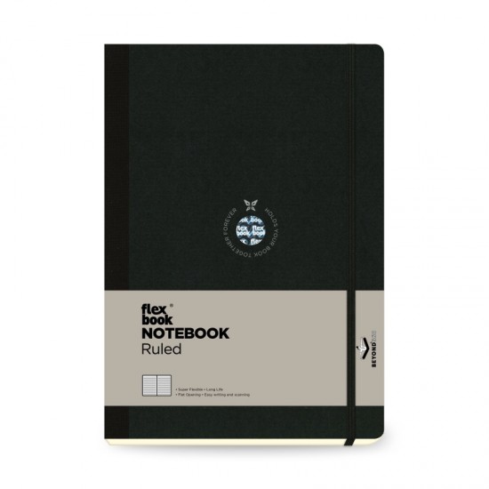 ΣΗΜΕΙΩΜΑΤΑΡΙΟ Η.Β ΛΙΝΟΔΕΤΟ FLEX GLOBAL ΡΙΓΕ 17Χ24  Μαύρο