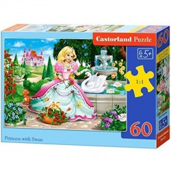 PUZZLE  CASTORLAND 60τεμ. Princess with swan (320x230mm)
