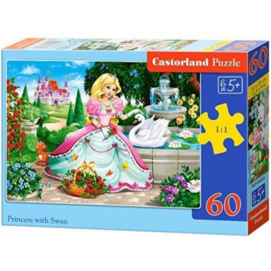 PUZZLE  CASTORLAND 60τεμ. Princess with swan (320x230mm)