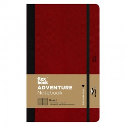 ΣΗΜΕΙΩΜΑΤΑΡΙΟ Η.Β FLEX GLOBAL ADVENTURE  ΡΙΓΕ 13X21 Red
