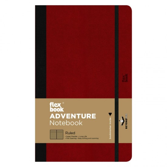 ΣΗΜΕΙΩΜΑΤΑΡΙΟ Η.Β FLEX GLOBAL ADVENTURE  ΡΙΓΕ 13X21 Red