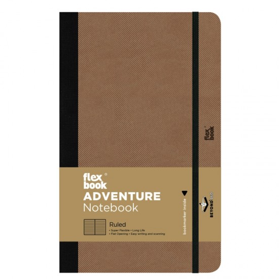 ΣΗΜΕΙΩΜΑΤΑΡΙΟ Η.Β FLEX GLOBAL ADVENTURE  ΡΙΓΕ 13X21 Camel