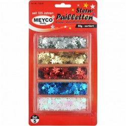 ΠΟΥΛΙΕΣ ΑΣΤΕΡΙΑ  ΣΕΤ 5ΧΡΩΜ.6mm+12mm