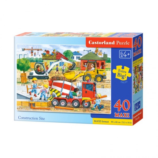 PUZZLE  CASTORLAND 40τεμ. MAXI Construction site (590x400mm)