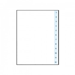 ΕΥΡΕΤΗΡΙΑ ΚΛΑΣΕΡ ΠΛΑΣΤΙΚΑ ΛΕΥΚΑ Α4 ΑΡΙΘΜΩΝ 1-12