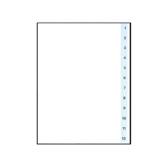 ΕΥΡΕΤΗΡΙΑ ΚΛΑΣΕΡ ΠΛΑΣΤΙΚΑ ΛΕΥΚΑ Α4 ΑΡΙΘΜΩΝ 1-12