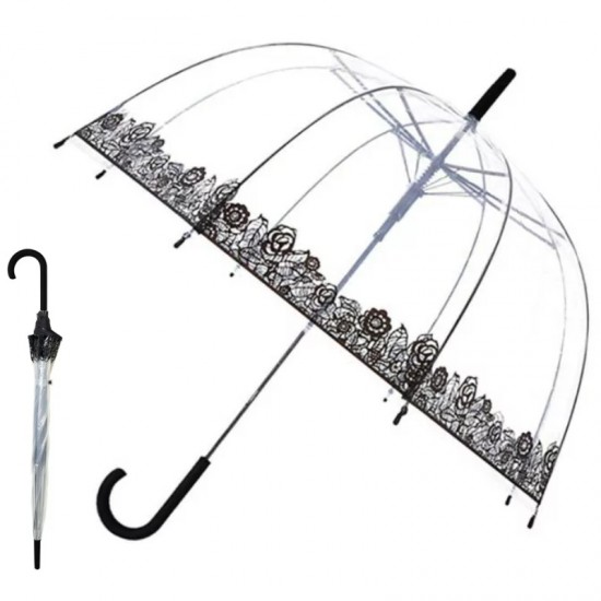 ΟΜΠΡΕΛΑ ΔΙΑΦΑΝΗ ΑΥΤΟΜΑΤΗ DENTELLE (μήκος 85cm διάμετρος 85cm)