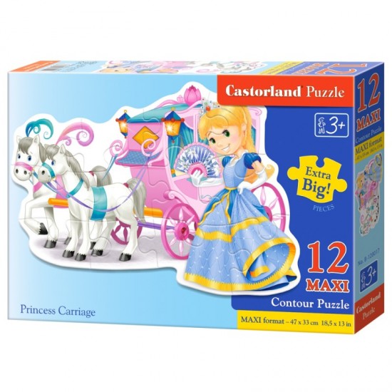 PUZZLE  CASTORLAND 12τεμ. Princess carriage (470x330mm)