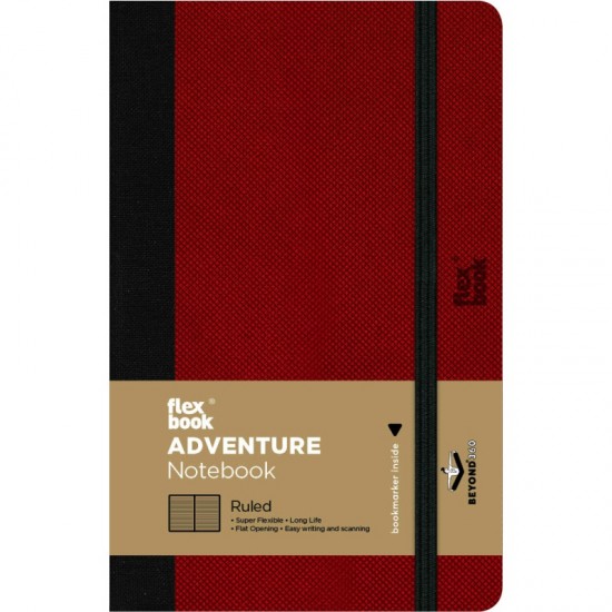 ΣΗΜΕΙΩΜΑΤΑΡΙΟ Η.Β FLEX GLOBAL ADVENTURE  ΡΙΓΕ 9X14 Red