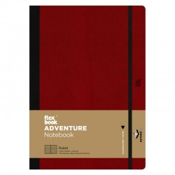 ΣΗΜΕΙΩΜΑΤΑΡΙΟ Η.Β FLEX GLOBAL ADVENTURE  ΡΙΓΕ 17X25 Red