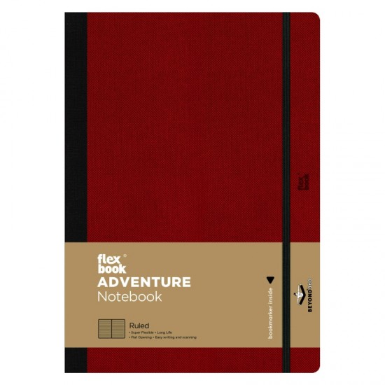 ΣΗΜΕΙΩΜΑΤΑΡΙΟ Η.Β FLEX GLOBAL ADVENTURE  ΡΙΓΕ 17X25 Red