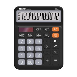 ΚΟΜΠΙΟΥΤΕΡ ELEVEN  CDC 110-BK ΜΑΥΡΟ  (12 ψηφία) 160χ125χ28mm