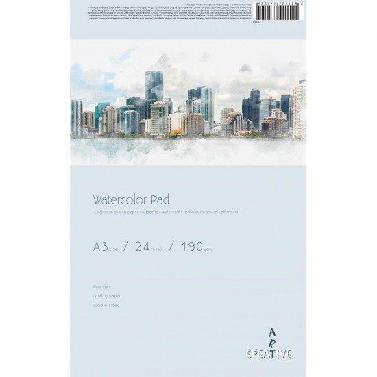 ΜΠΛΟΚ WATERCOLOR CREATIVE A3 24φυλ. 190gr