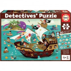PUZZLE EDUCA ΠΑΙΔΙΚΑ DETECTIVES PIRATES  50τεμ.