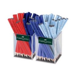 ΜΟΛΥΒΙΑ FABER CASTELL GRIP JUMBO 3 ΧΡΩΜΑΤΑ  ΣΤΑΝΤ 72 τεμ.( μπλε,κόκκινο,σιελ)