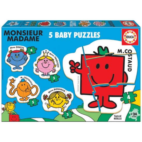PUZZLE EDUCA ΠΑΙΔΙΚΑ BABY MONSIEUR MADAME 5τεμ. (2+)