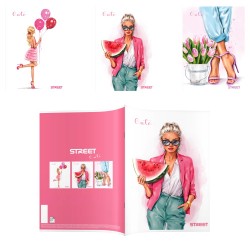 ΤΕΤΡΑΔΙΑ ΡΙΓΕ STREET CUTE A4 54φυλ. (80gr)