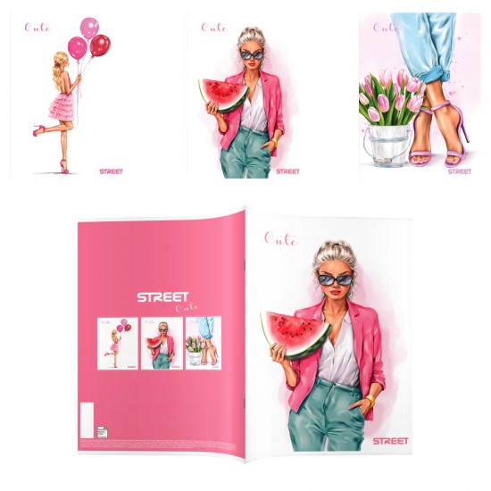 ΤΕΤΡΑΔΙΑ ΡΙΓΕ STREET CUTE A4 54φυλ. (80gr)