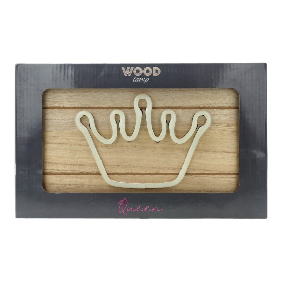 ΦΩΤΙΣΤΙΚΟ ΤΟΙΧΟΥ WOOD 3D LED CORONA (με USB)